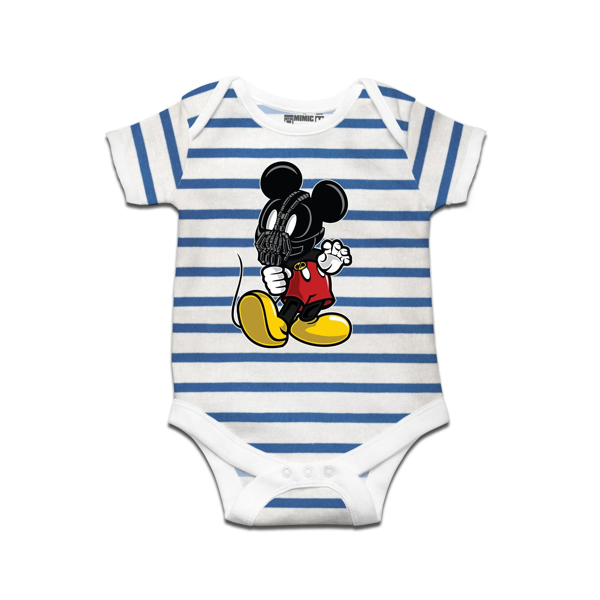 Kidswear By Ruse Mickey Bane Printed Striped infant Romper For Baby