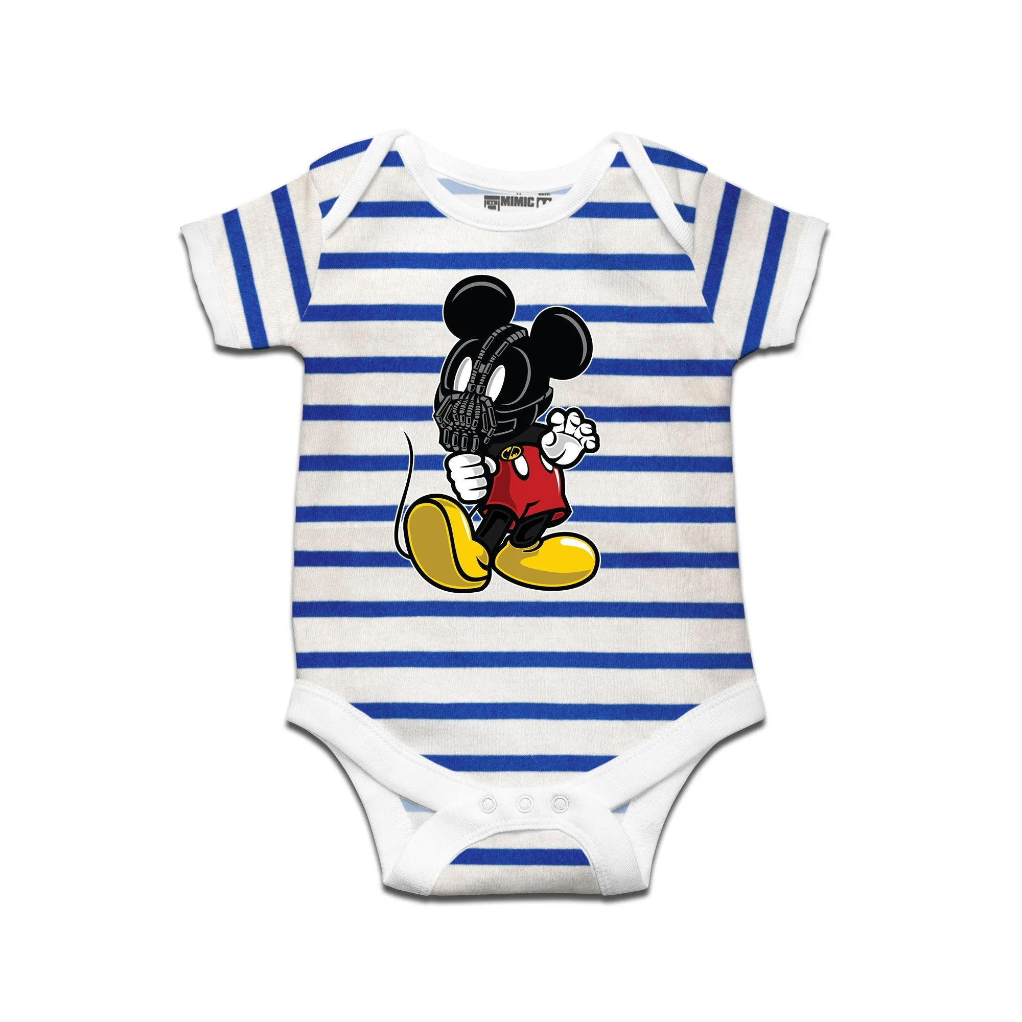 Kidswear By Ruse Mickey Bane Printed Striped infant Romper For Baby