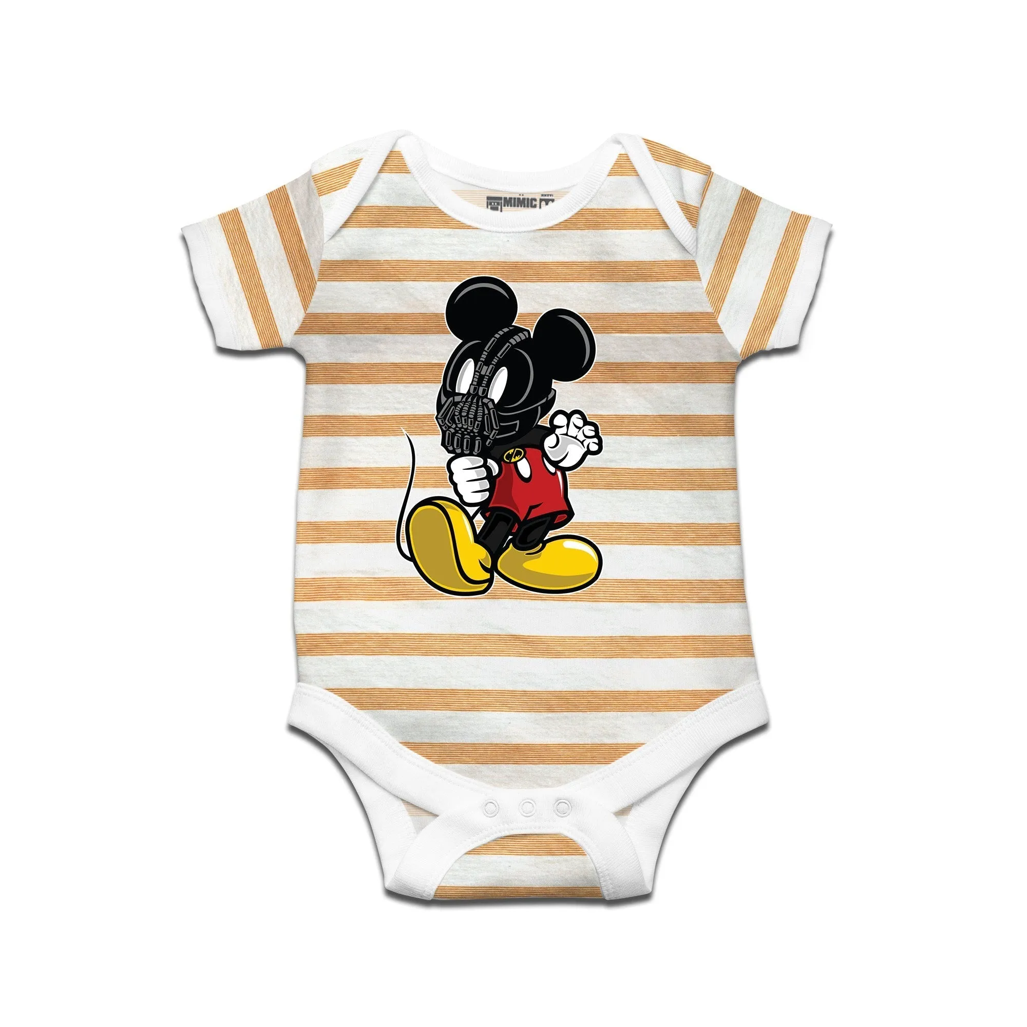 Kidswear By Ruse Mickey Bane Printed Striped infant Romper For Baby