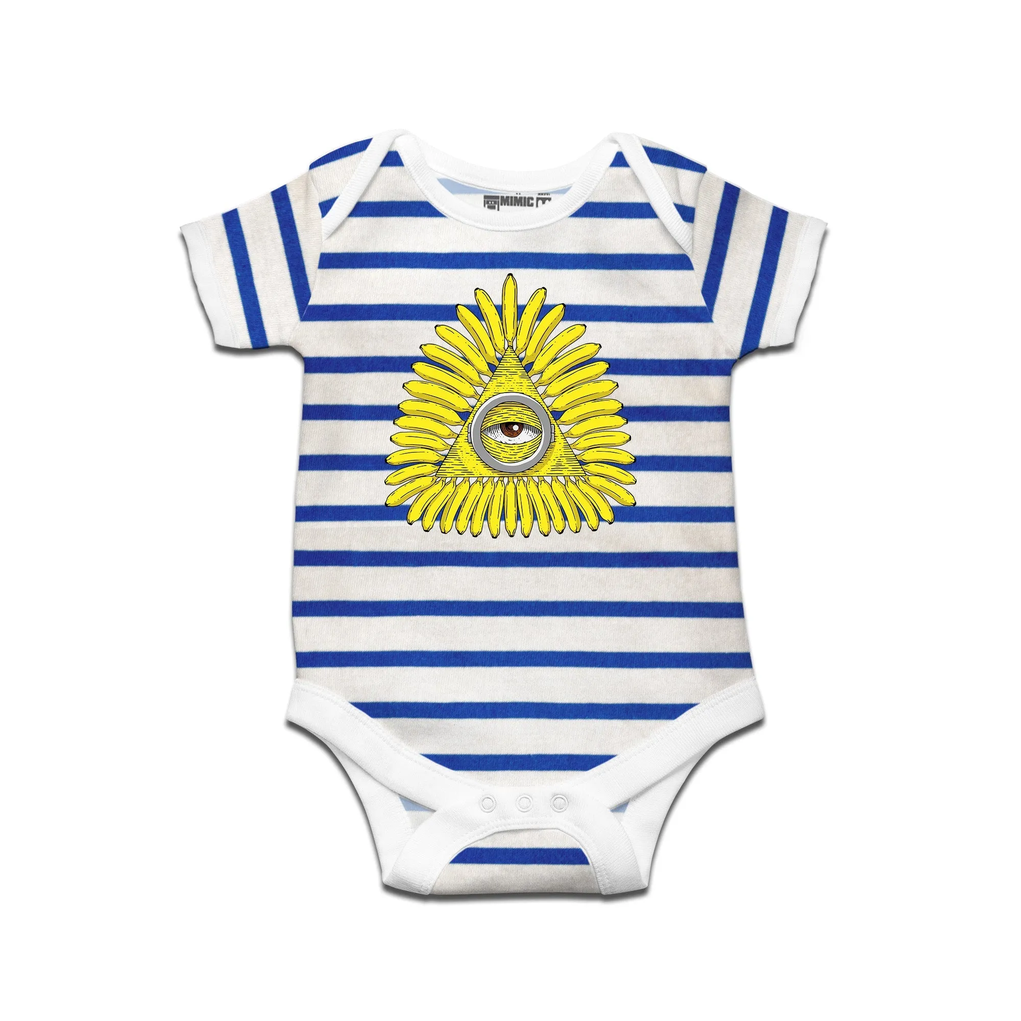 Kidswear By Ruse One Eye Minion Printed Striped infant Romper For Baby