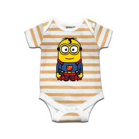 Kidswear By Ruse Super HeroPrinted Striped infant Romper For Baby