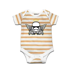 Kidswear By Ruse Trooper Angel Printed Striped infant Romper For Baby