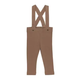 Latte Organic Cotton Suspender Pants