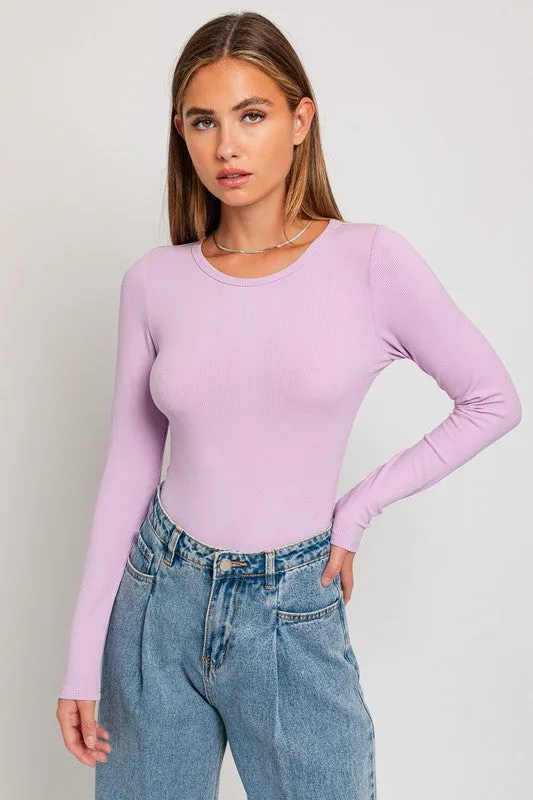 Layla Long Sleeve Ribbed Bodysuit