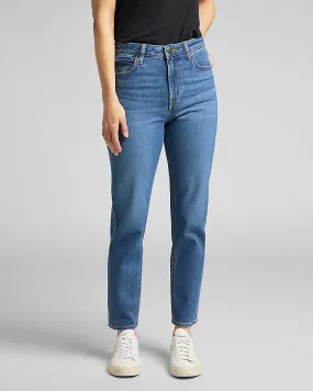 Lee Carol Regular Straight Cropped Womens Jeans - Worn Iris