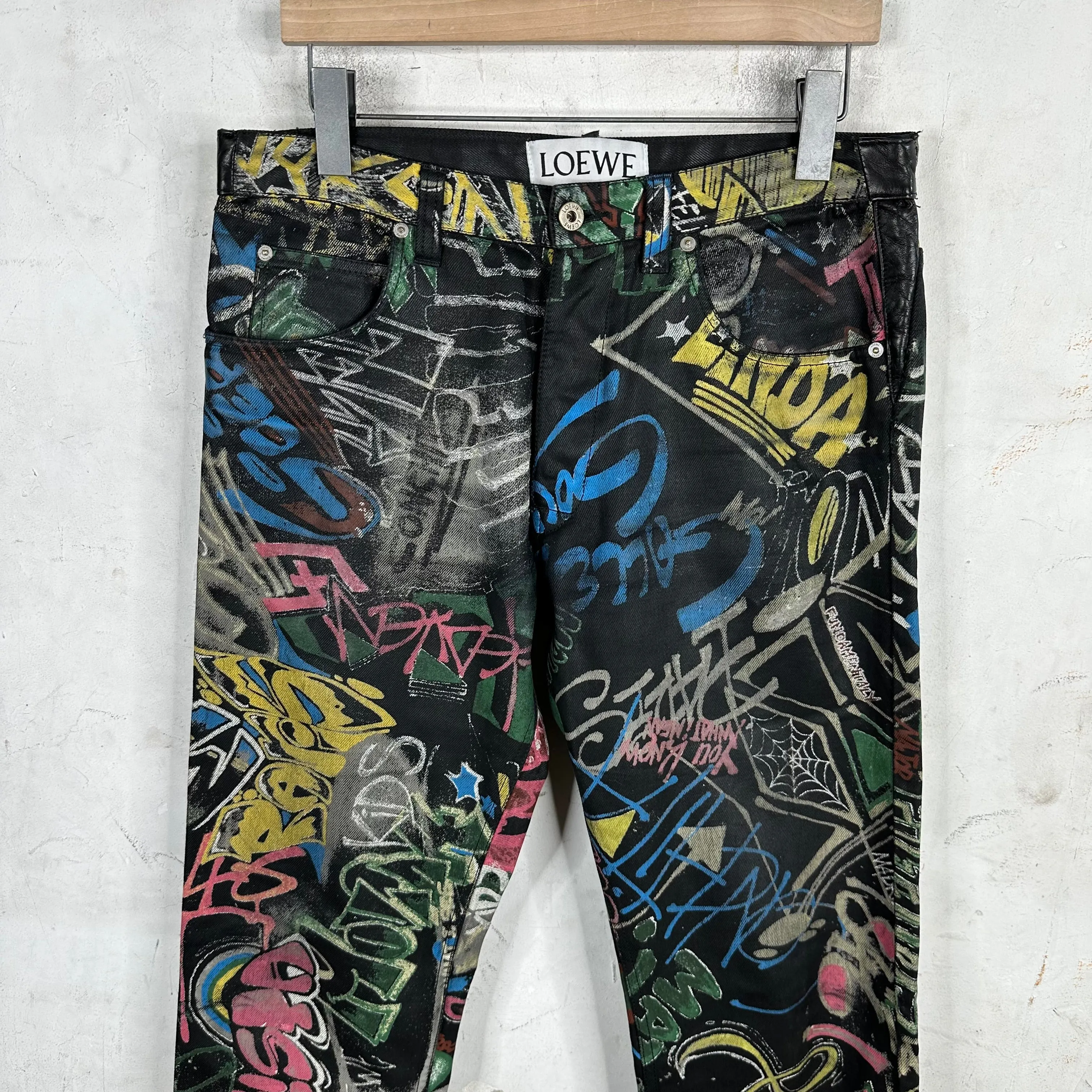 Loewe Graffiti Waxed Jeans