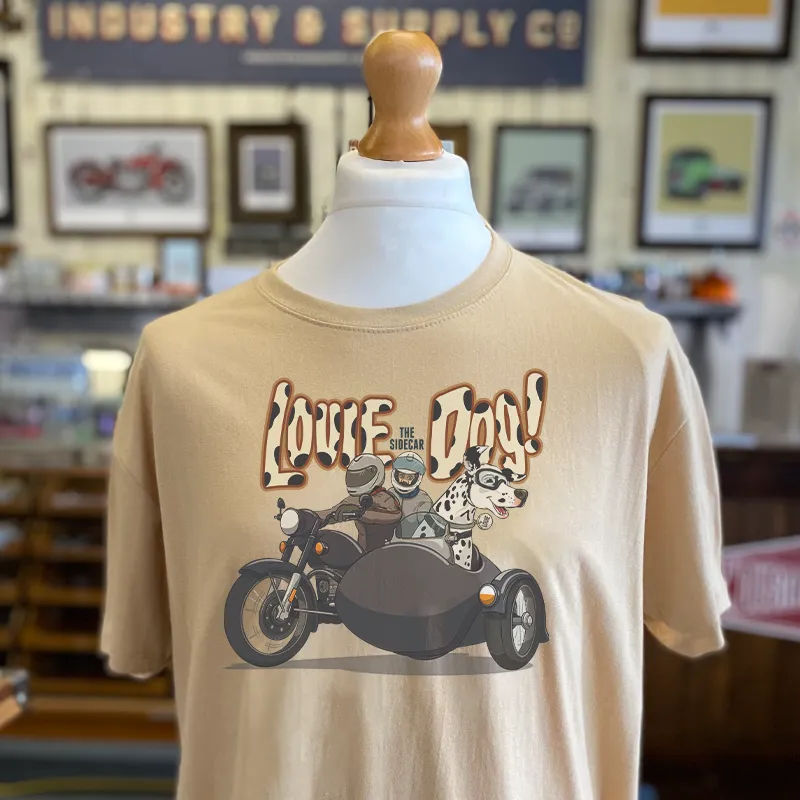 LOUIE THE SIDECAR DOG T-SHIRT