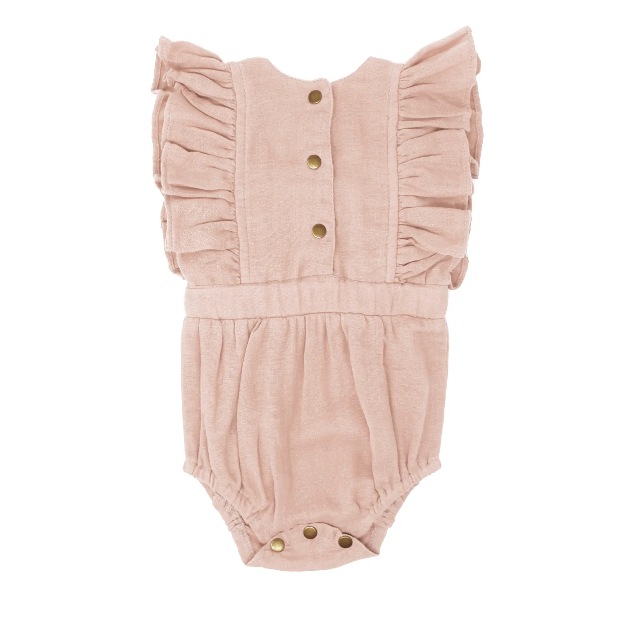 L'ovedbaby Organic Muslin Ruffle Bodysuit