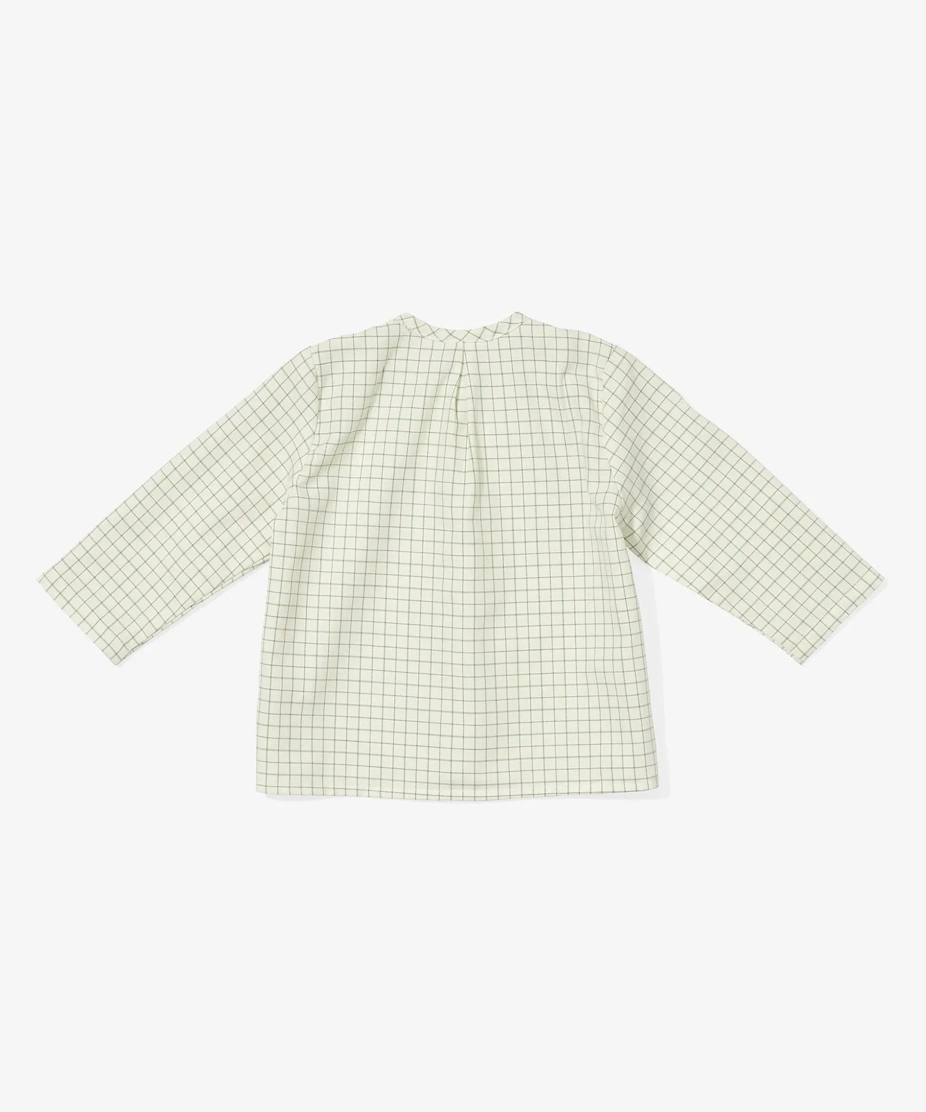 Lupo Baby Shirt, Green Tattersall