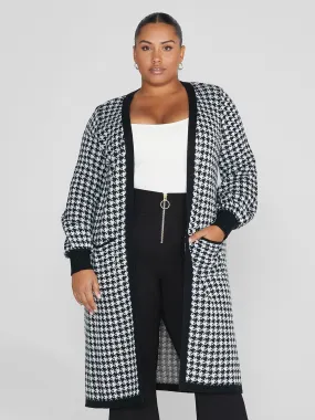 Marguerite Houndstooth Cardigan Sweater