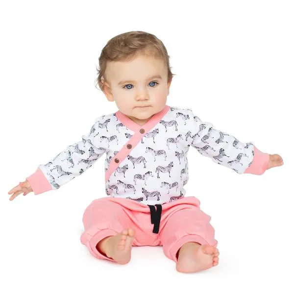 Miami Zoo Collection Long Sleeved BodySuit In Zebra