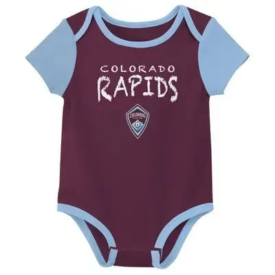 MLS Colorado Rapids Infant Girls' 3pk Bodysuit - 3-6M