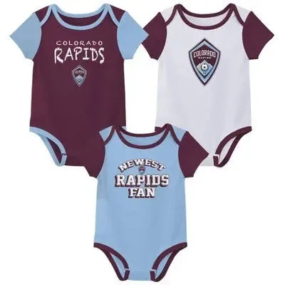 MLS Colorado Rapids Infant Girls' 3pk Bodysuit - 3-6M