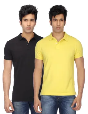 Multicoloured Cotton Slim Fit Polo T-Shirt