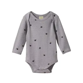 Nature Baby LS Bodysuit Pointelle - Petite Plum