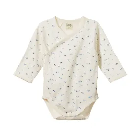 Nature Baby L/S Kimono Bodysuit - Daisy