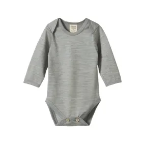 Nature Baby Merino Ess LS Bodysuit - Grey Marl