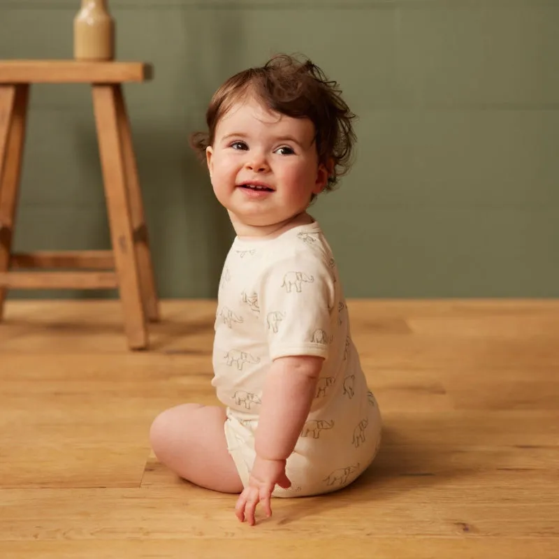 Nature Baby SS Bodysuit - Elephant Print