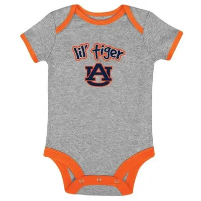 New - NCAA Auburn Tigers Infant Boys' Short Sleeve 3pk Bodysuit Set - 3-6M