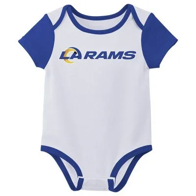 New - NFL Los Angeles Rams Infant Boys' 3pk Bodysuit - 12M