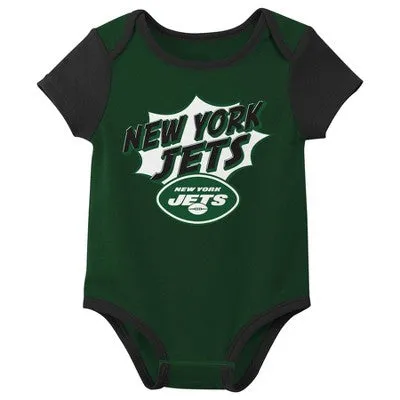 New - NFL New York Jets Infant Boys' 3pk Bodysuit - 3-6M