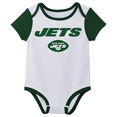 New - NFL New York Jets Infant Boys' 3pk Bodysuit - 3-6M