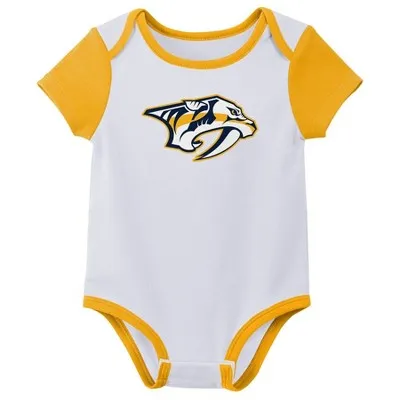 New - NHL Nashville Predators Infant Boys' 3pk Bodysuit - 6-9M