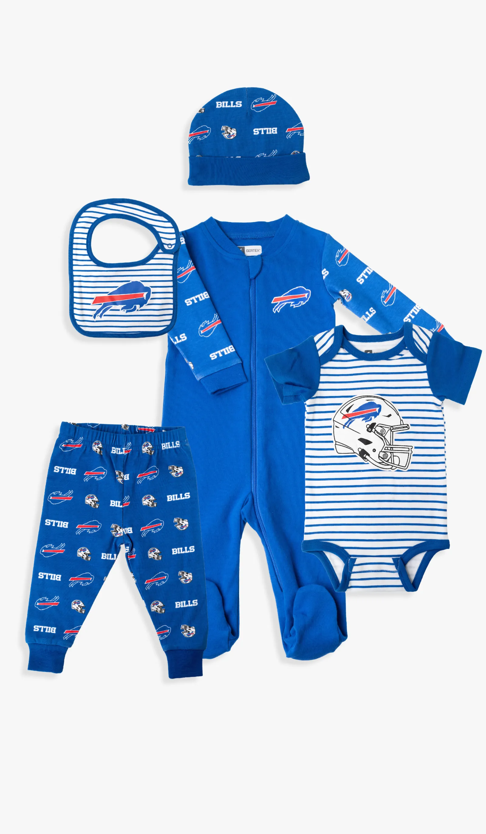 NFL Buffalo Bills 5-Piece Organic Cotton Baby Layette Gift Set