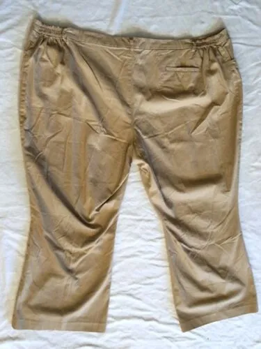 Only Necessities Size 38 Beige Solid Cotton Twill Pants