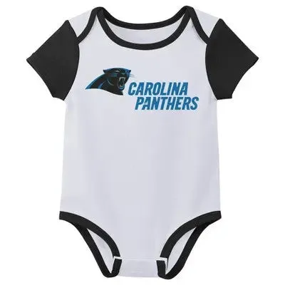 Open Box - NFL Carolina Panthers Infant Boys' 3pk Bodysuit - 3-6M