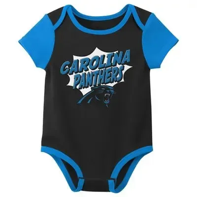 Open Box - NFL Carolina Panthers Infant Boys' 3pk Bodysuit - 3-6M