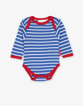 Organic Blue Breton Bodysuit