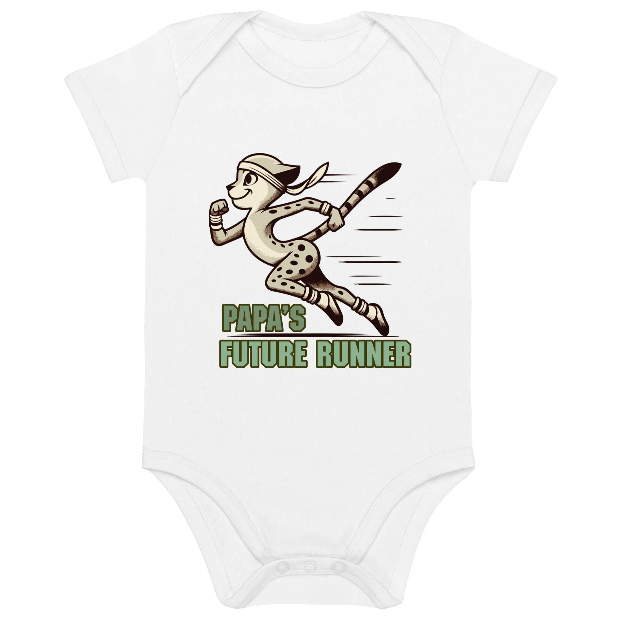 Organic Cotton Baby Bodysuit Papa’s Future Runner