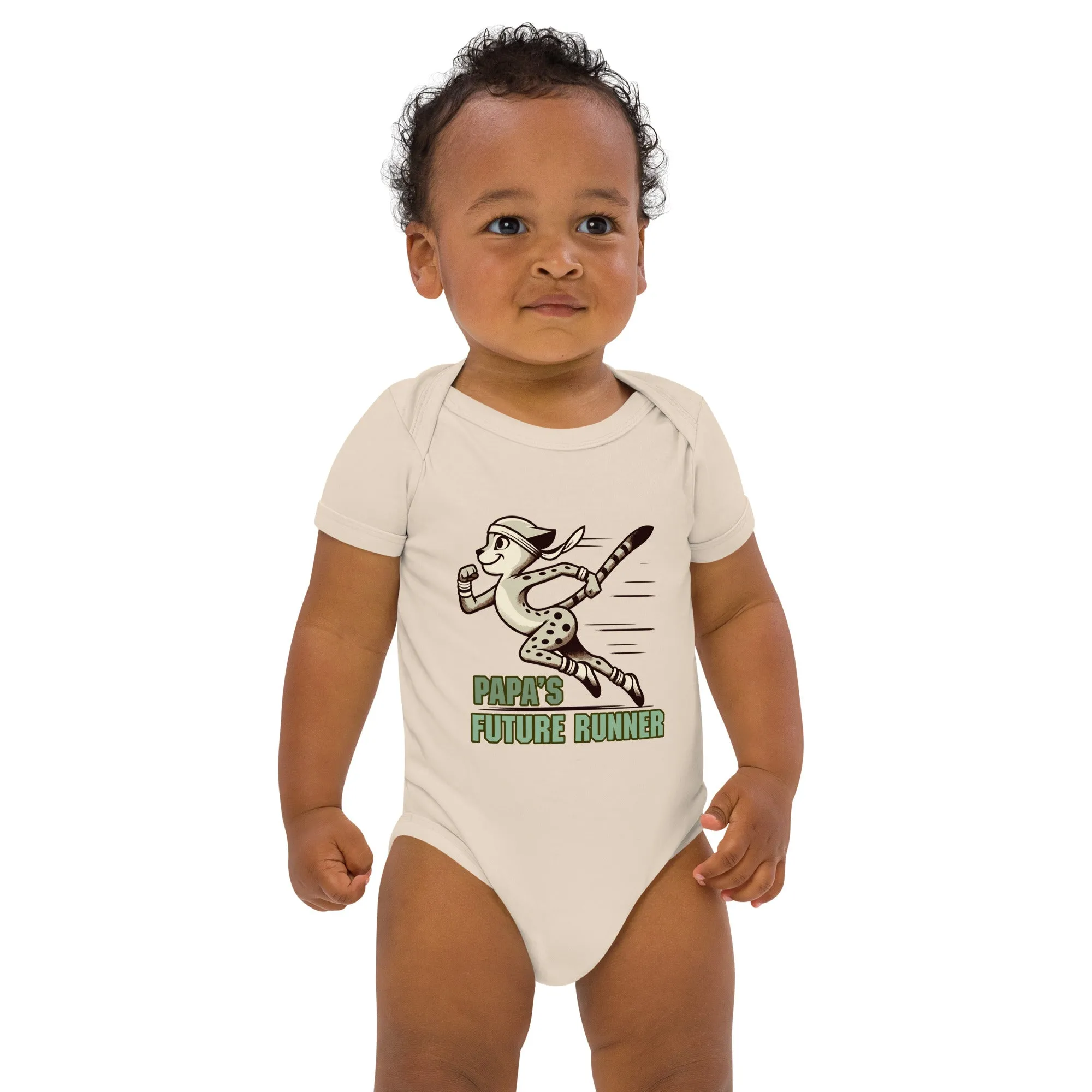 Organic Cotton Baby Bodysuit Papa’s Future Runner