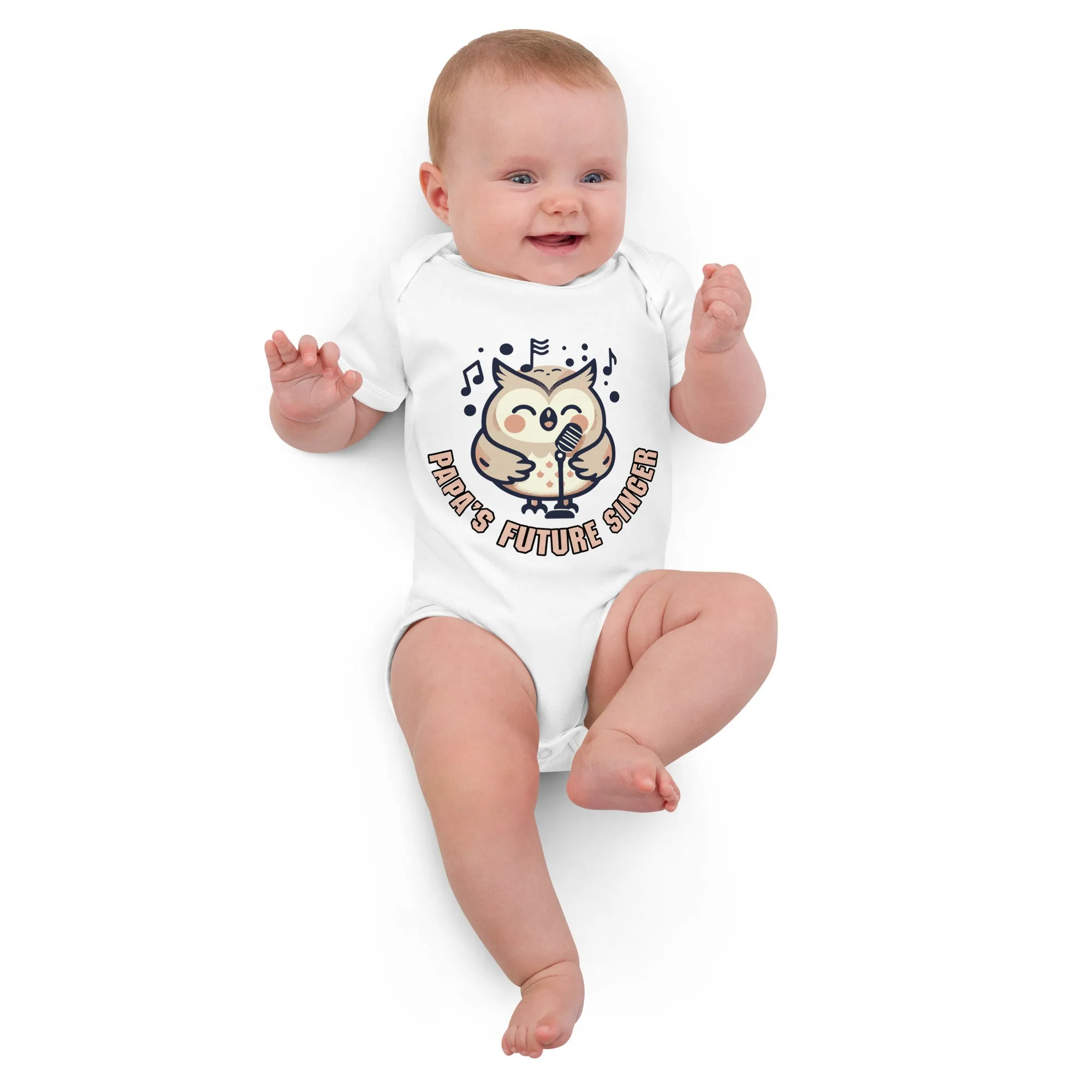 Organic Cotton Baby Bodysuit Papa's Future Singer