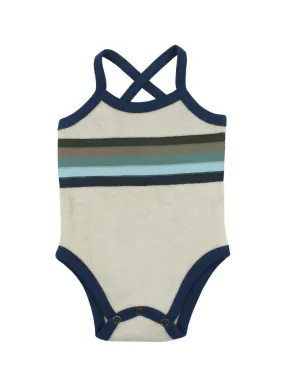 Organic Terry Cloth Bodysuit, Blues