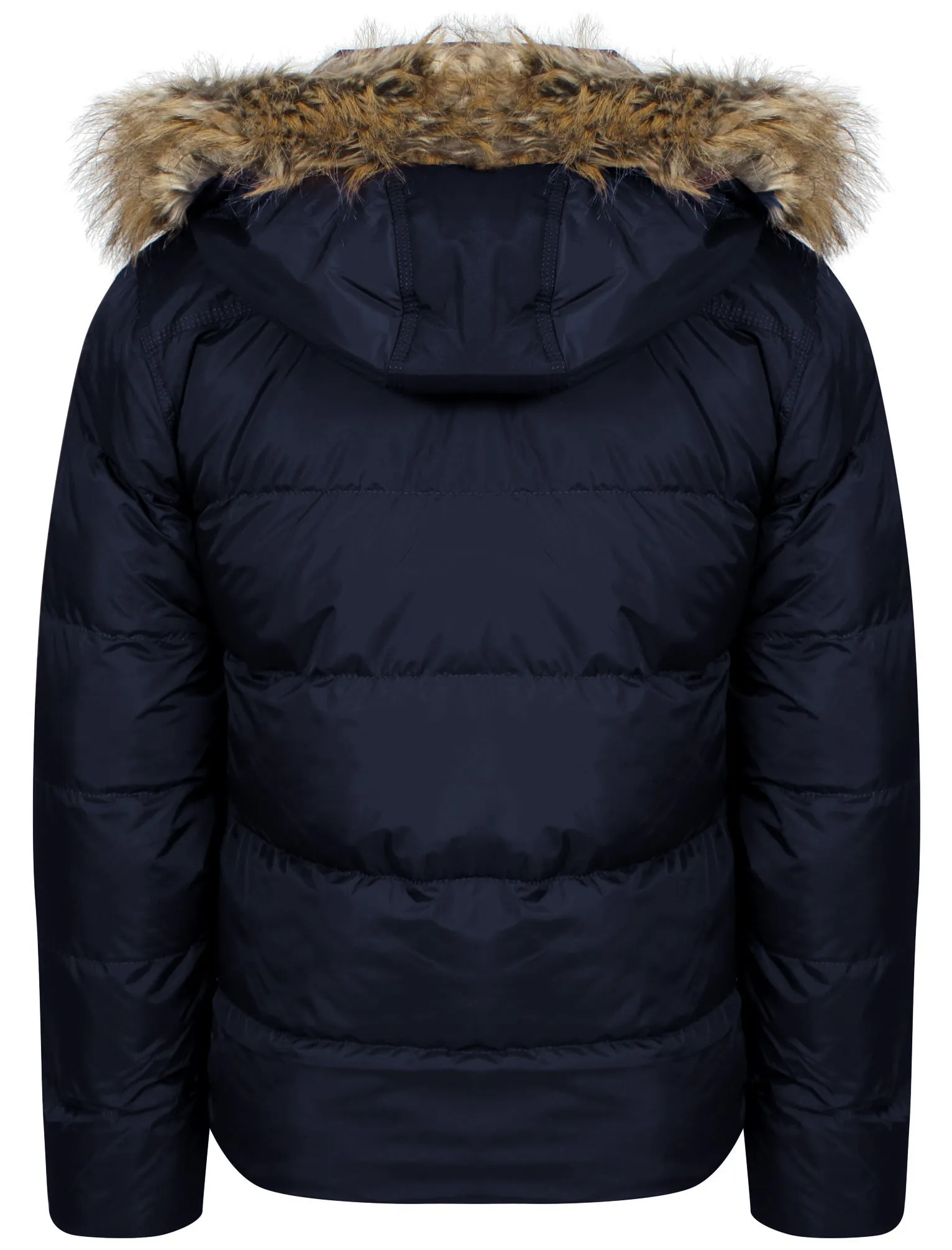 Padded detachable hooded coat in navy - Dissident