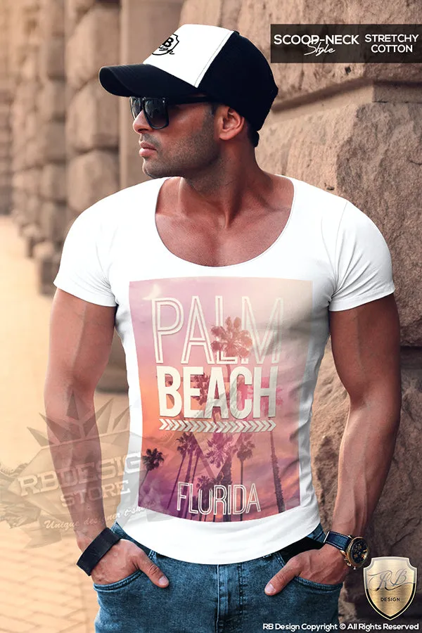 Palm Beach Men's T-shirt Florida Miami Summer Festival Tank Top MD512