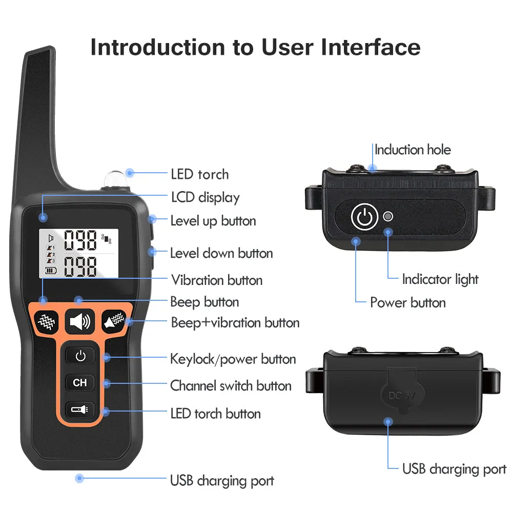 PD 529V Dog Remote Training Collar Without Shock