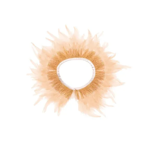 Peach Feathered Collar