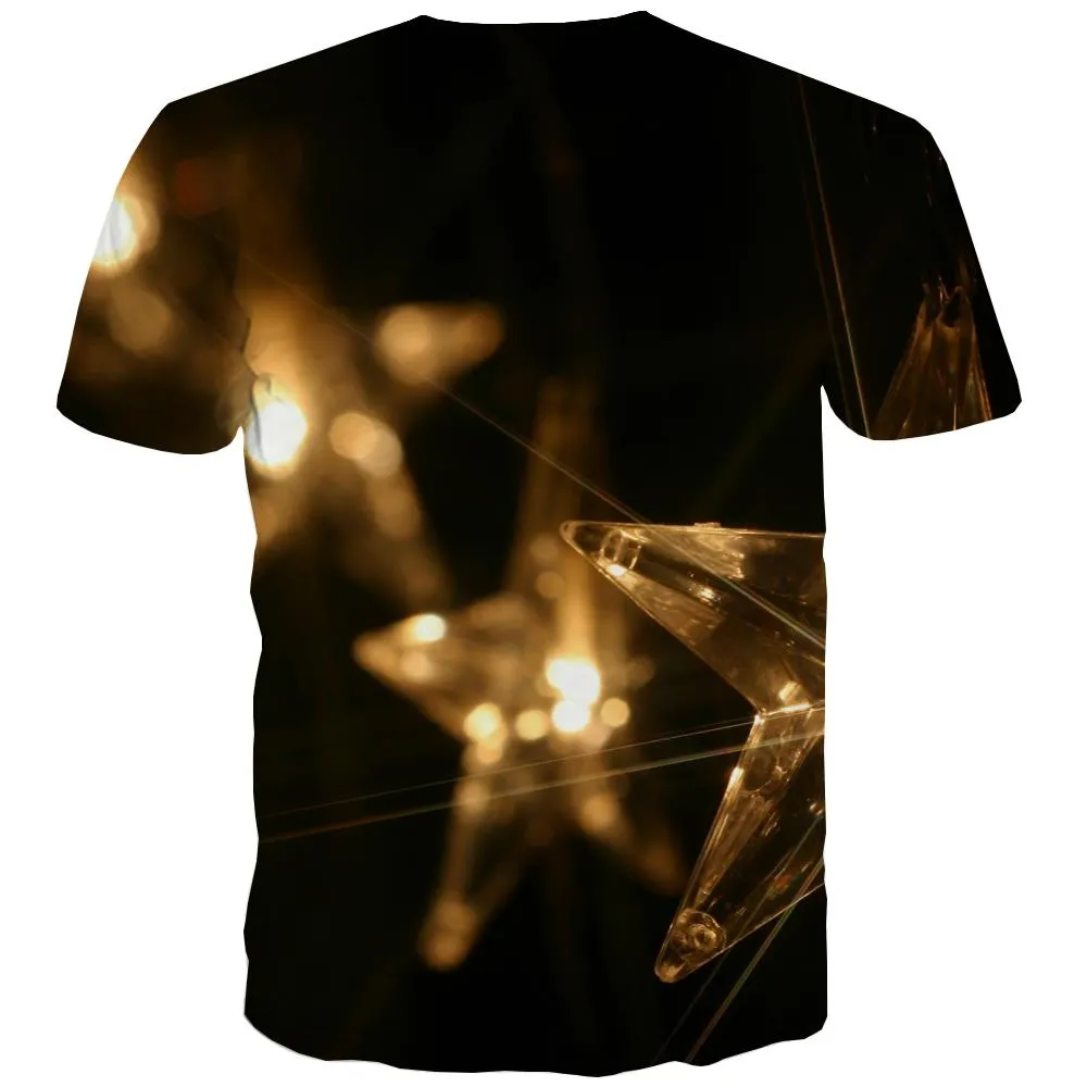 Pentagram lantern tshirts festival Funny 3D t shirt Casual men art costume Christmas