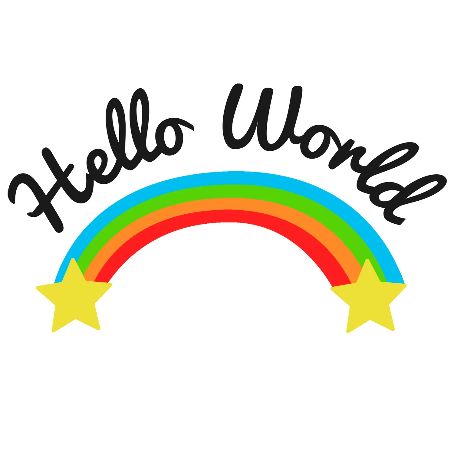 Personalized Organic Baby Bodysuit - Hello World (White / Short Sleeve)