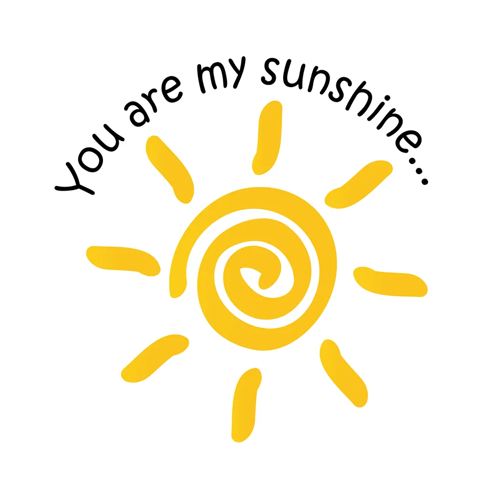 Personalized Organic Baby Bodysuit - You Are My Sunshine (White / Long Sleeve)