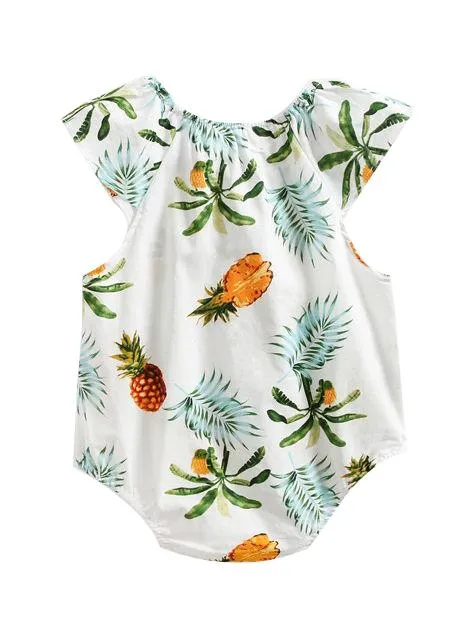 Pineapple Print Summer Onesie Infant Girl Bodysuit