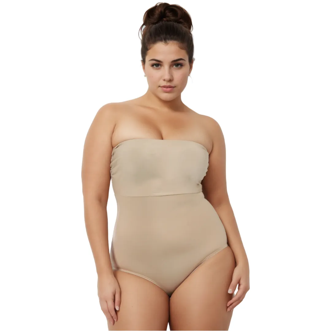 Plus Size InstantFigure Bandeau Brief Bodysuit Shapewear WBS012C