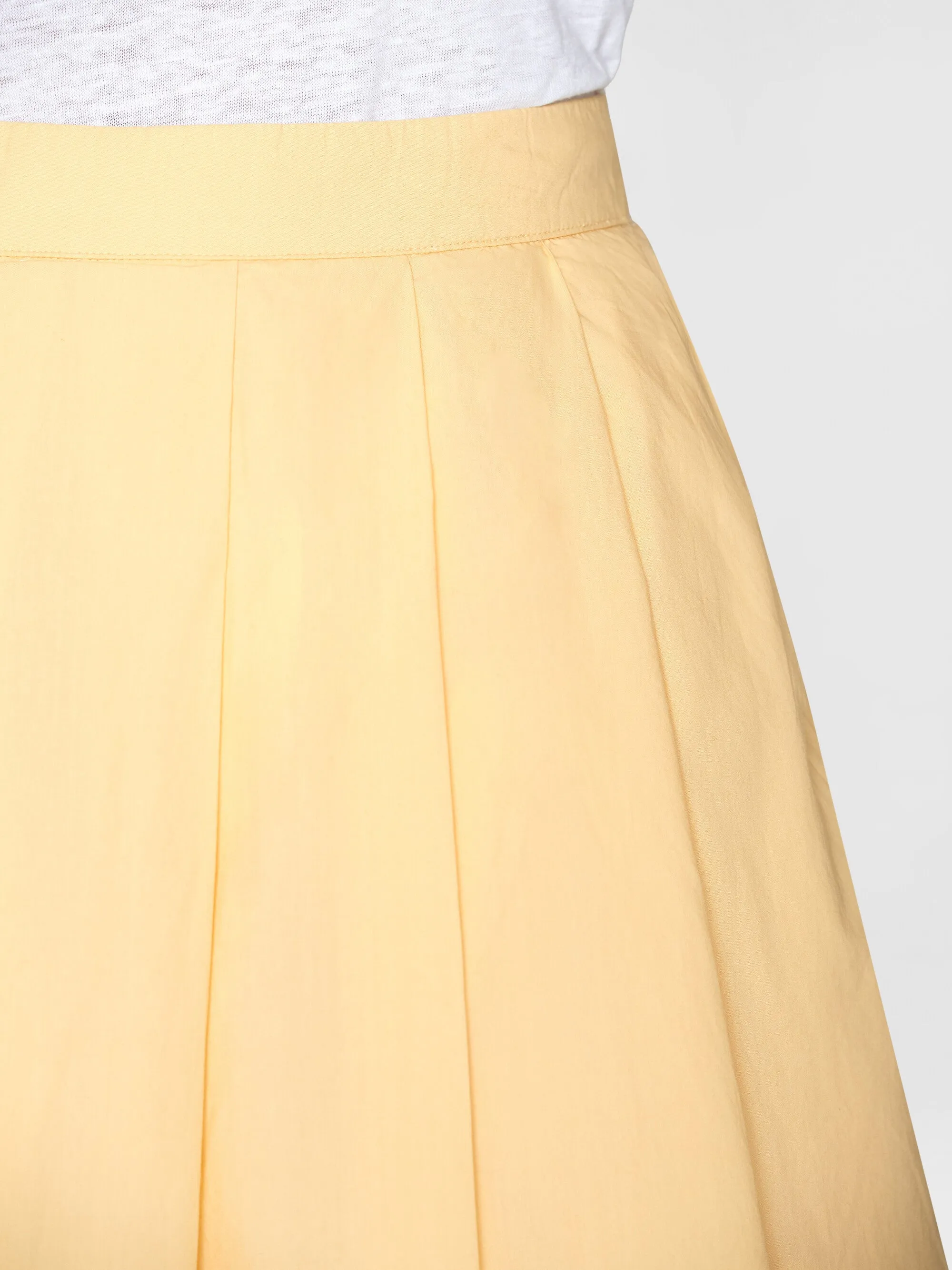 Poplin pleated mid-length skirt - Impala