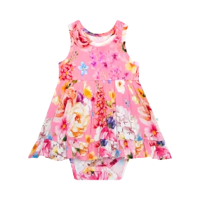 POS Chantria Floral Racerback Twirl Bodysuit Dress