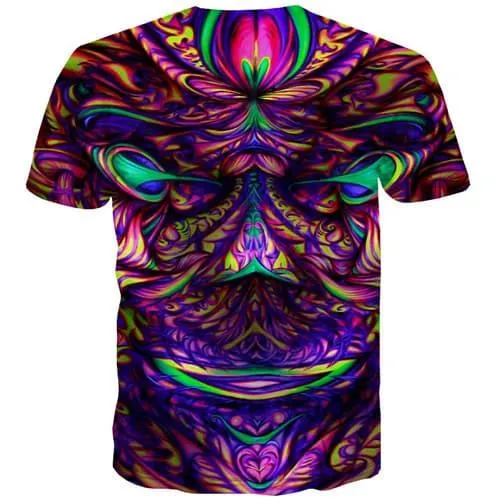 Psychedelic T shirts Men Dizziness Tshirts Casual Colorful Tshirt Anime Abstract Shirt Print Harajuku T shirts Funny