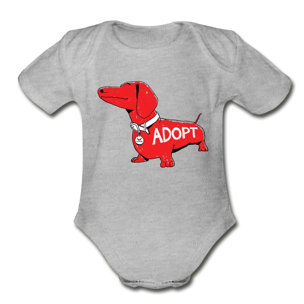 "Big Red Dog" Organic Short Sleeve Baby Bodysuit