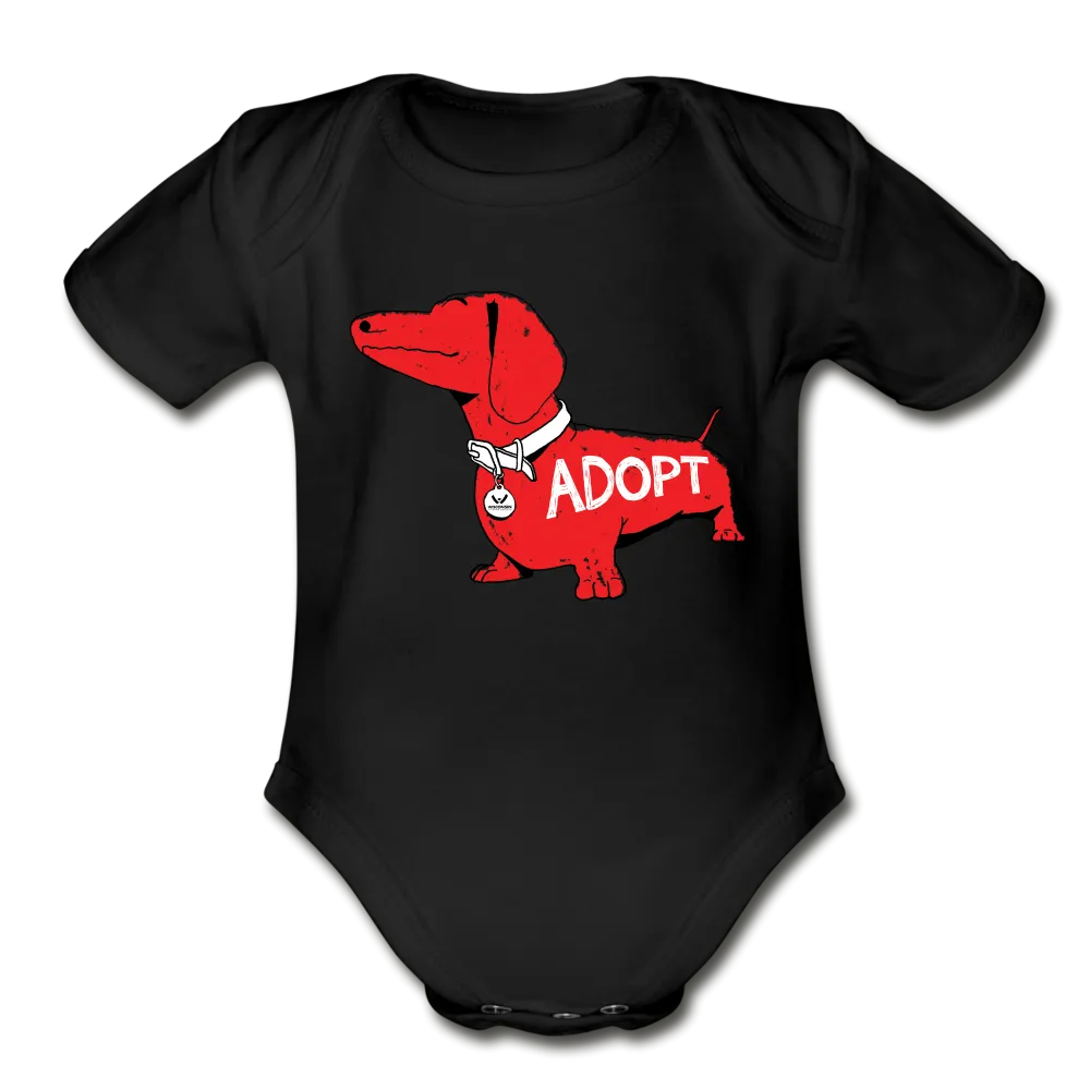 "Big Red Dog" Organic Short Sleeve Baby Bodysuit